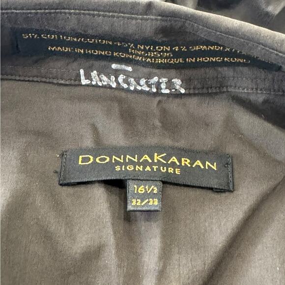 Donna Karan Men's Charcoal Button-Down Shirt Size 16.5 32/33 - Picture 3 of 7